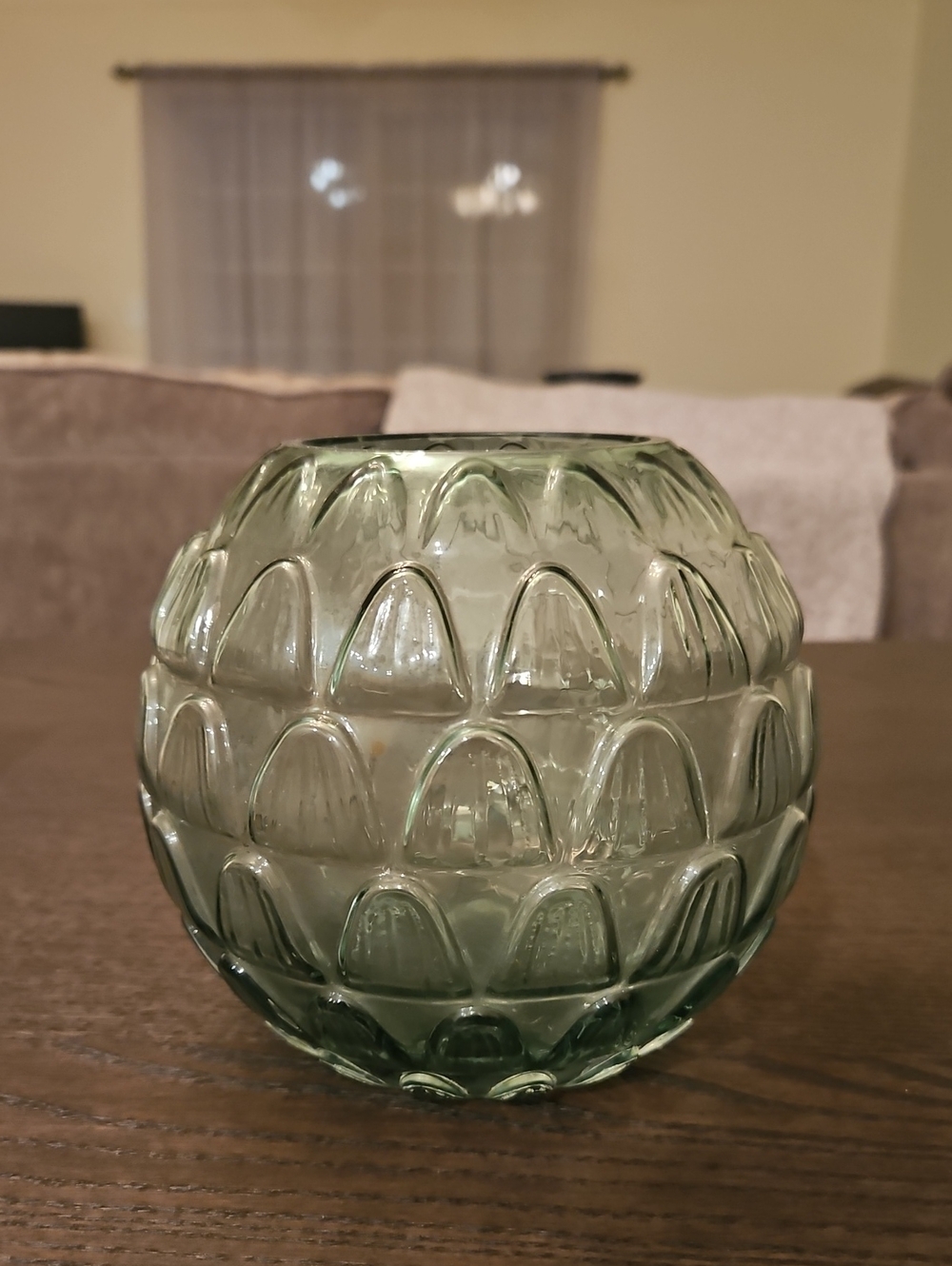 Green Textured Glass Accent Vase - Abrand